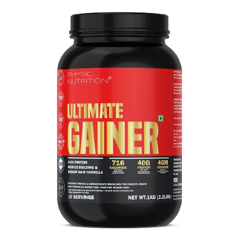 1 - Physic Nutrition Ultimate Gainer,  2.2 lb  Strawberry 