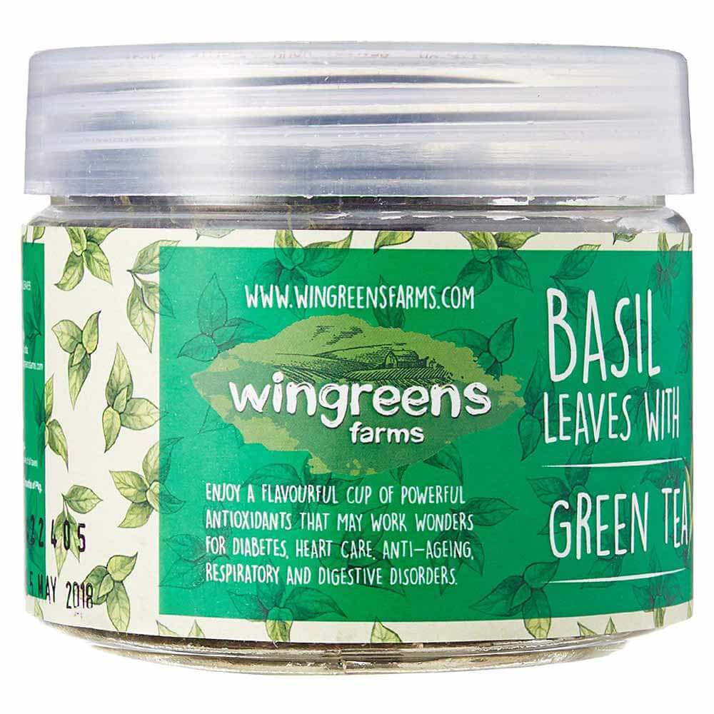 benefits - Wingreens Farms Basil Leaves with Green Tea,  60 g  Natural 
