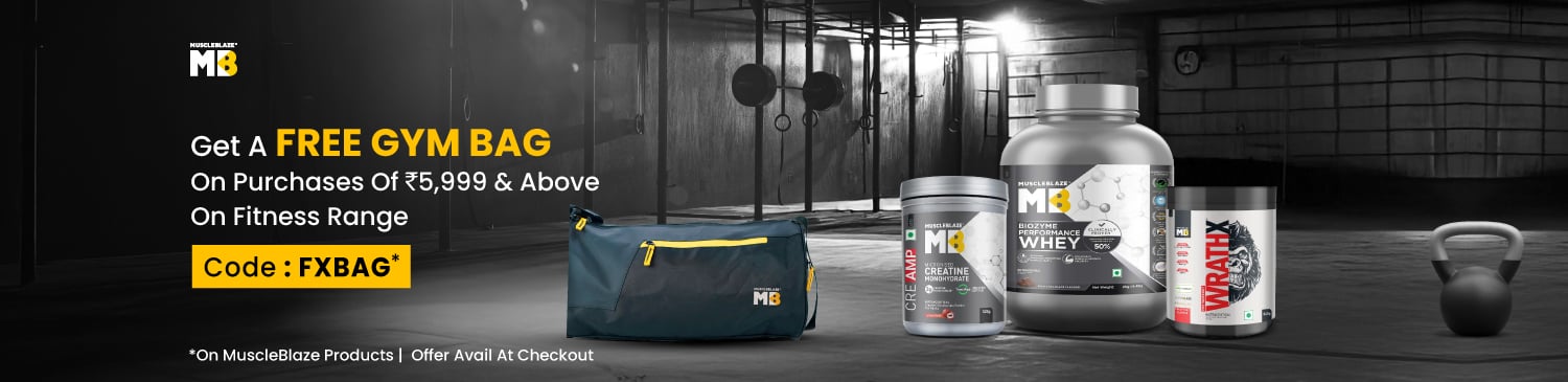 Shop for 5999 and above of MB Products to get gym bag free | FXBAG