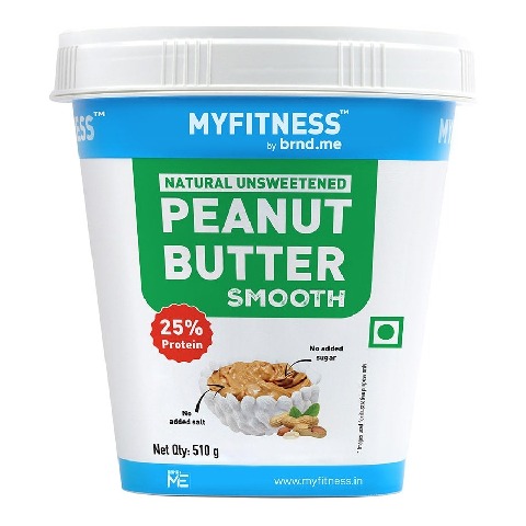 1 - Myfitness by brnd.me Natural Peanut Butter, 510 g Smooth