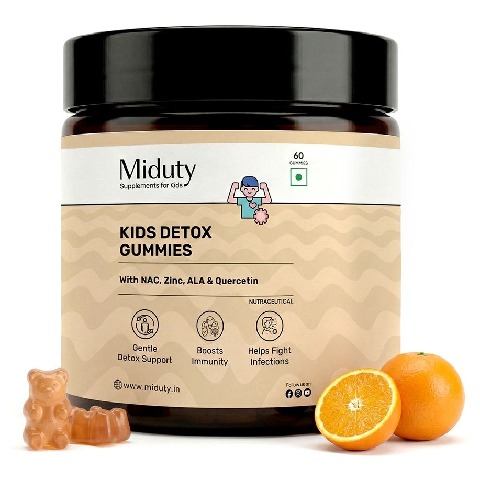 1 - Miduty Kids Detox,  60 gummies  Orange 