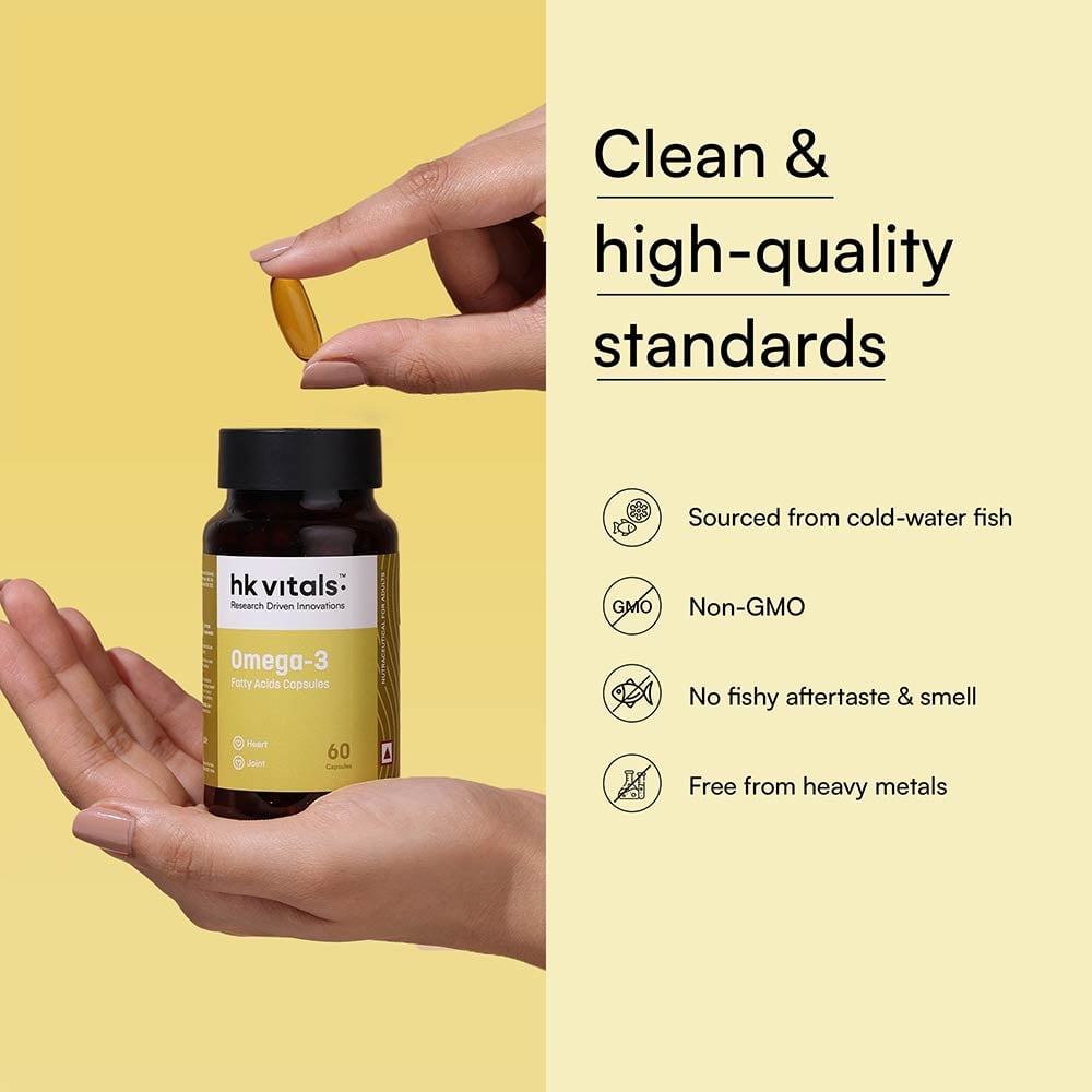 9 - HK Vitals Omega-3 1000mg with 180mg EPA & 120mg DHA,  60 capsules