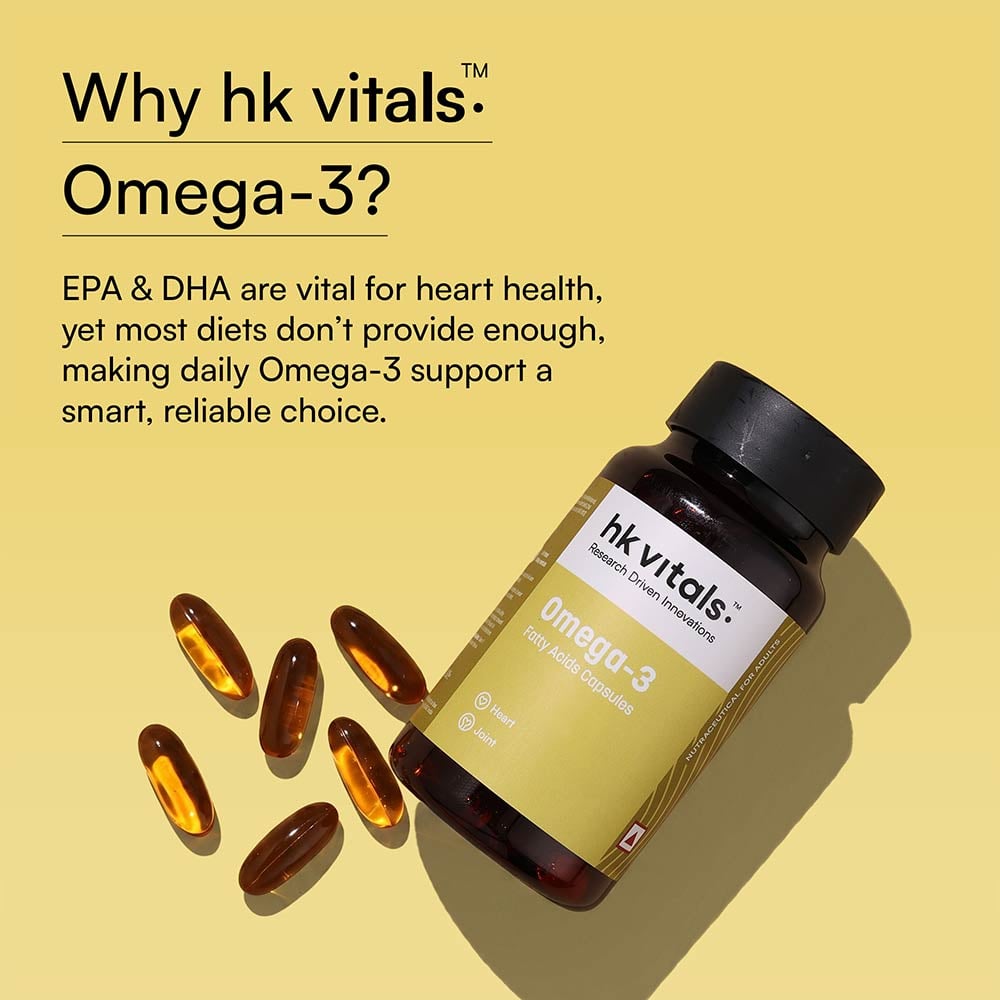 7 - HK Vitals Omega-3 1000mg with 180mg EPA & 120mg DHA,  90 capsules