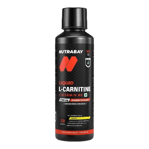 1 - Nutrabay Pro Liquid L-Carnitine + Vitamin B5,  450 ml  Lemon 