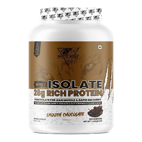 1 - White Wolf Whey Isolate,  4 lb  Smooth Chocolate 