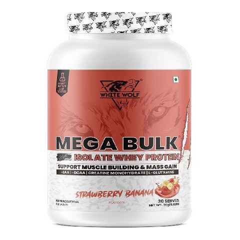 1 - White Wolf Mega Bulk,  6.6 lb  Strawberry Banana 