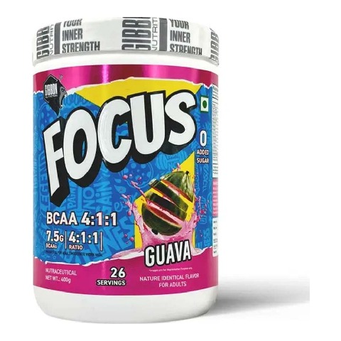 2 - Gibbon Nutrition Focus BCAA 4:1:1,  0.88 lb  26 Servings  Guava 
