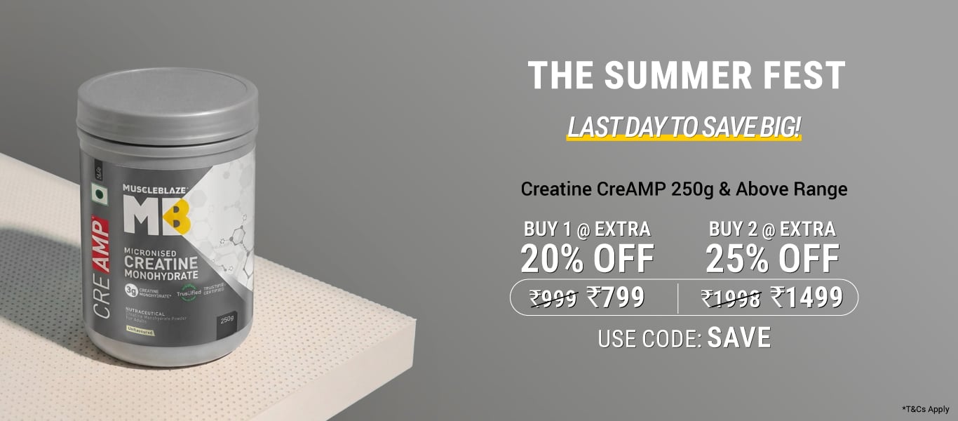 Last Call: Creatine CreAMP 250g & above Range - Buy 1 @ Extra 20% & Buy 2 @ Extra 25% Off W/Code: SAVE