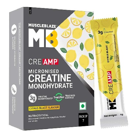 1 - MuscleBlaze Creatine Monohydrate CreAMP,  Citrus Blast  0.061 lb 