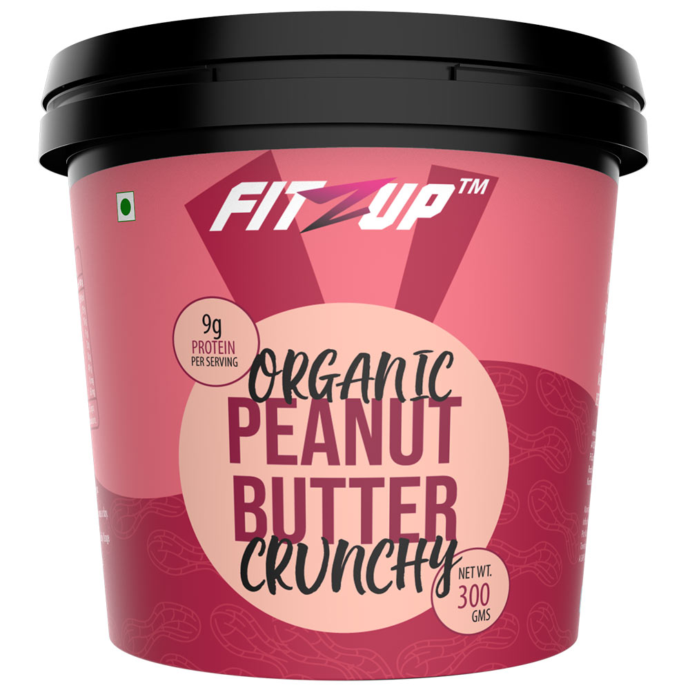 FitZup Organic Peanut Butter, 0.3 kg Crunchy at Best Price in India