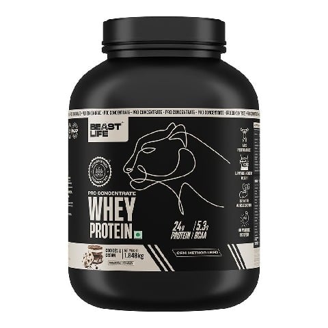1 - BeastLife Pro Concentrate Whey Protein,  4.07 lb  Cookies & Cream 