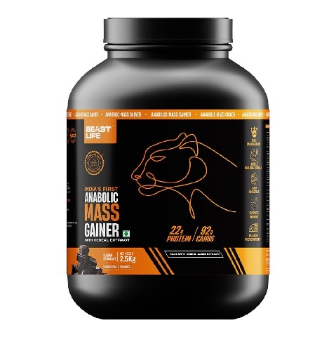 1 - BeastLife Anabolic Mass Gainer, 5.5 lb Belgian Chocolate