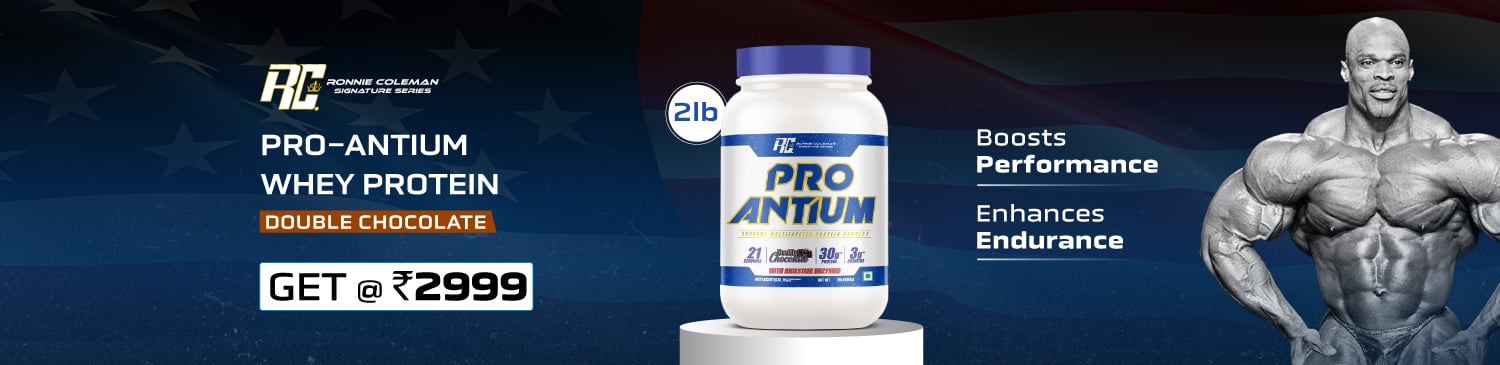 Ronnie Coleman Pro-Antium Whey Protein, 910 g (2 lb), Double Chocolate | Offer Price - 2999