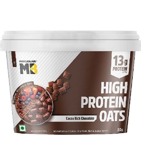 2 - MuscleBlaze High Protein Oats, 50 g Cocoa Rich Chocolate