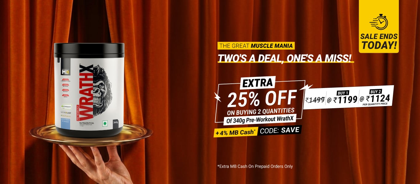 Sale Ends Today: 340g Pre Workout WrathX Range: Buy 1 @ Extra 20% & Buy 2 @ Extra 25% Off W/Code: SAVE
