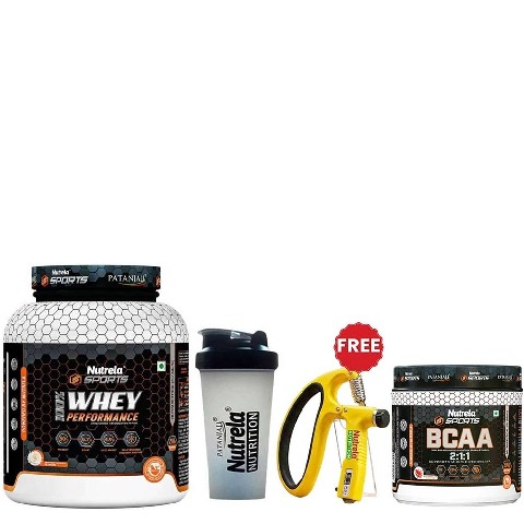 Nutrela Sports Patanjali 100% Whey Performance,  4.4 lb  Chocolate Irish with Shaker 