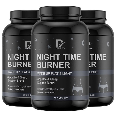 PRIME VITA Night Time Burner, 30 capsules Unflavoured (Pack of 3)