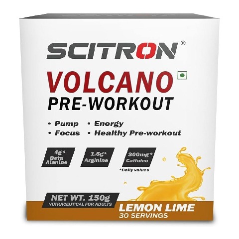 1 - Scitron Volcano Pre-Workout, 0.33 lb Lemon Lime