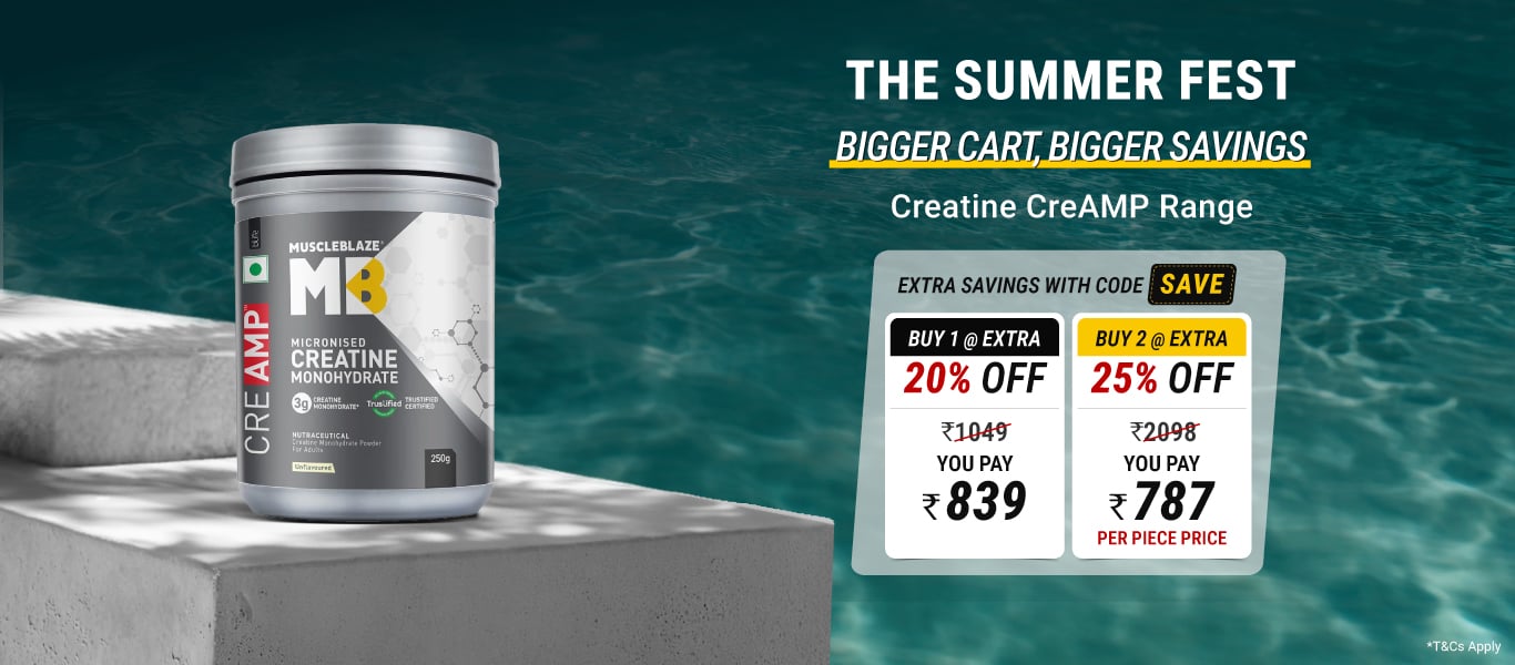 250g Creatine CreAMP & above: Buy 1 @ Extra 20% Off | Buy 2 @ Extra 25% Off