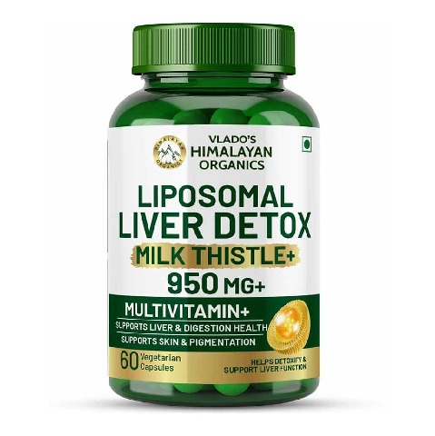 1 - Vlado's Himalayan Organics Liposomal Liver Detox with Milk Thistle 950mg, 60 veggie capsule(s)