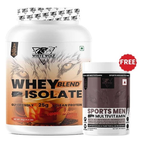 White Wolf Whey Blend,  4.4 lb  Caramel Macchiato Coffee 