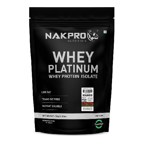 1 - Nakpro Whey Platinum Whey Protein Isolate, 2.2 lb Mango