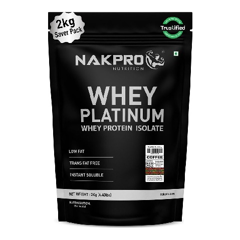 1 - Nakpro Whey Platinum Whey Protein Isolate, 4.4 lb Coffee