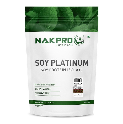 1 - Nakpro Platinum Soy Protein Isolate, 2.2 lb Vanilla