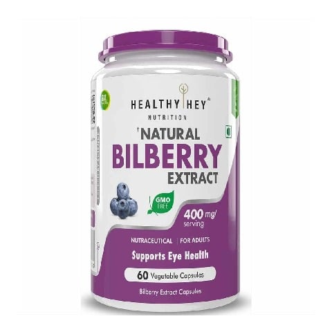 1 - HealthyHey Nutrition Natural Bilberry Extract, 60 veggie capsule(s)