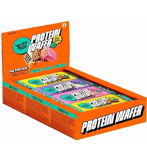 1 - Yogabar Protein Wafer (10g Protein), 10 bar(s) Variety Box