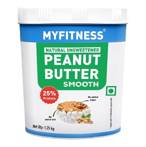 1 - Myfitness by brnd.me Natural Peanut Butter,  1.25 kg  Smooth 