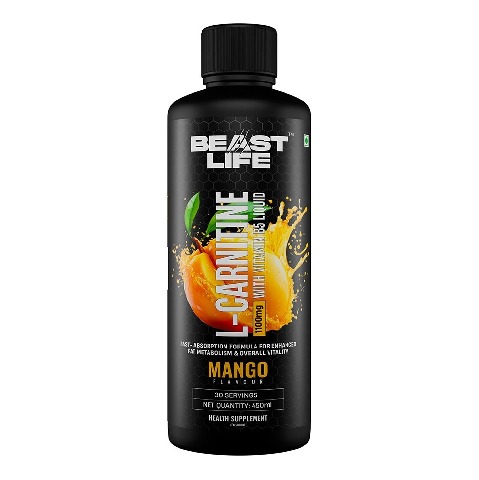 1 - BeastLife L-Carnitine with Vitamin B5 Liquid 1100mg, 450 ml Mango
