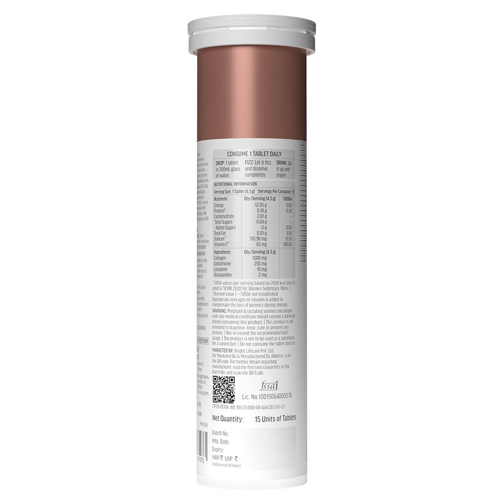 40 - HK Vitals Collagen Effervescent,  Marine Collagen  15 tablet(s)  Orange