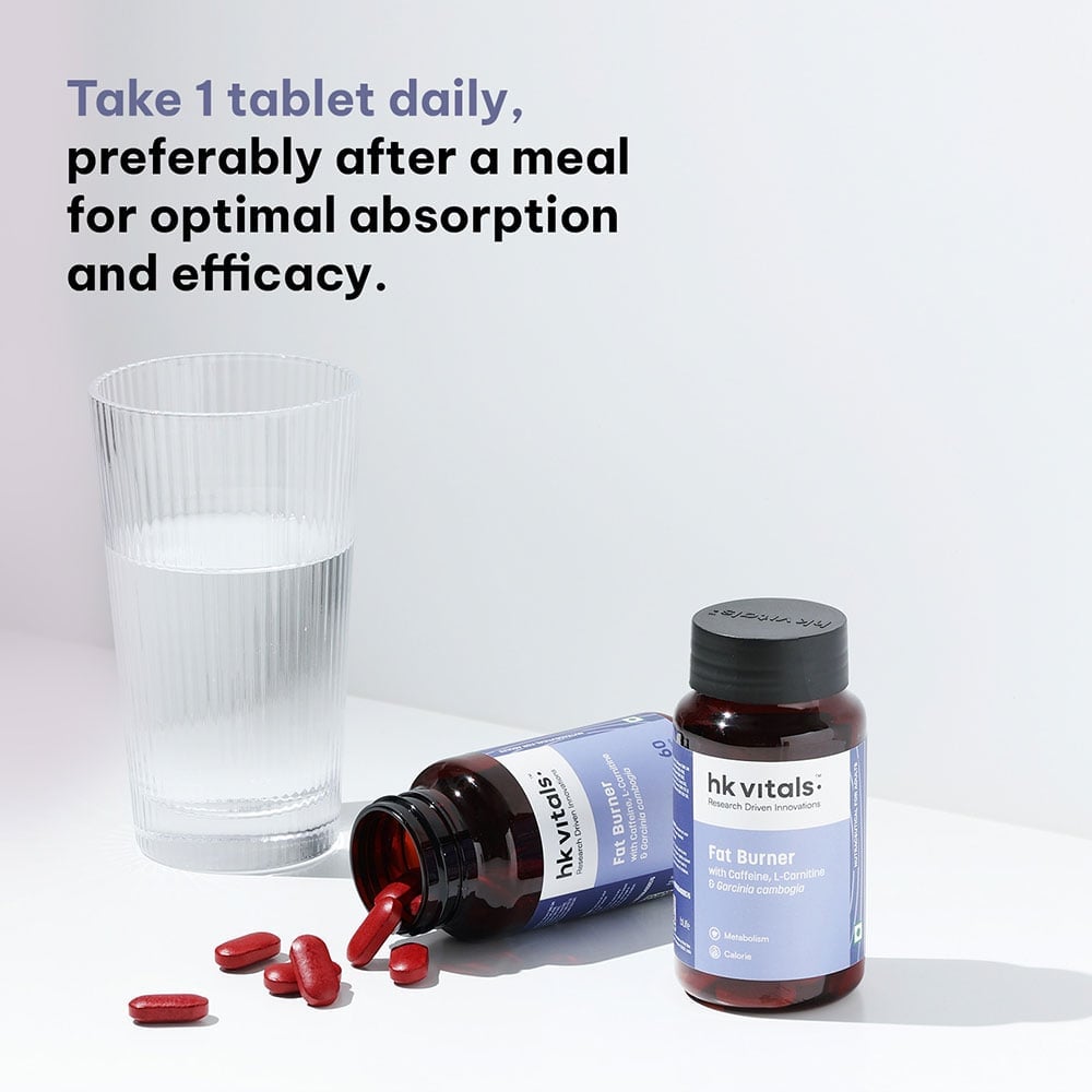 9 - HK Vitals Fat Burner with Caffeine L- Carnitine & Garcinia,  30 tablet(s)  Unflavoured