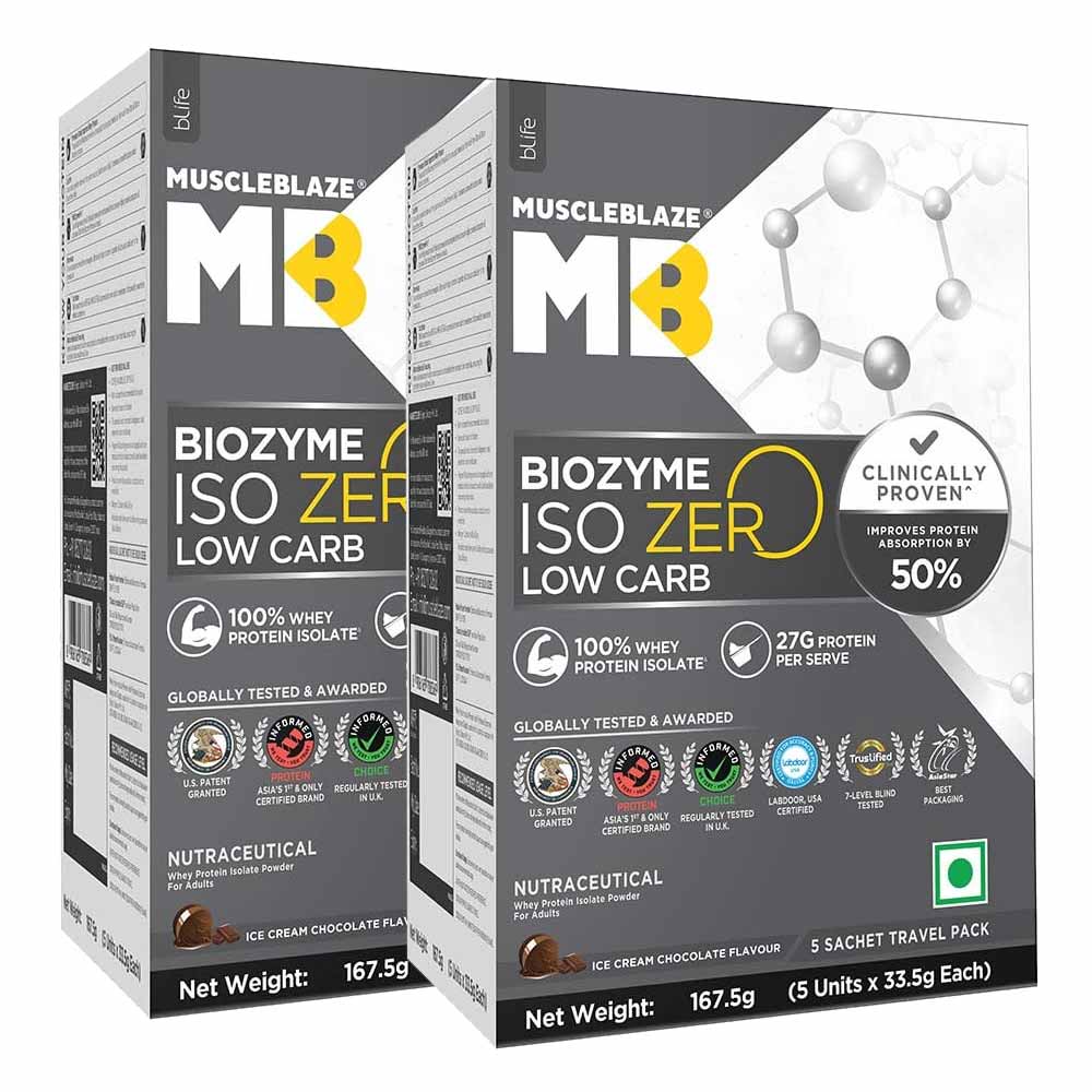 Biozyme Iso-Zero Ice Cream Chocolate 335g - 10 sachets x 33.5g-image-5