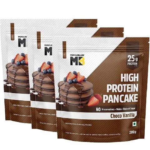 MuscleBlaze High Protein Pancake 200g x 3 Pack Choco Vanilla