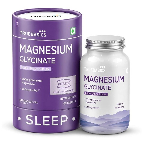TrueBasics Magnesium Glycinate Sleep-ease Complex, Unflavoured 60 tablets