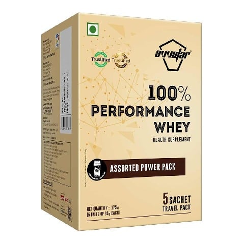 1 - Avvatar 100% Performance Whey, 5 sachets/pack Assorted