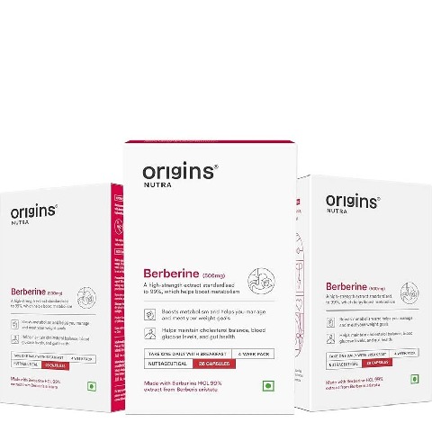 1 - Origins Nutra Berberine 500mg (Pack of 3), 28 capsules