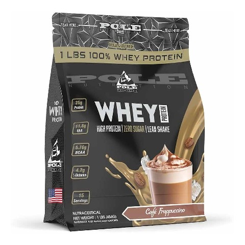 1 - Pole Nutrition Whey Protein, 1 lb Cafe Frappuccino