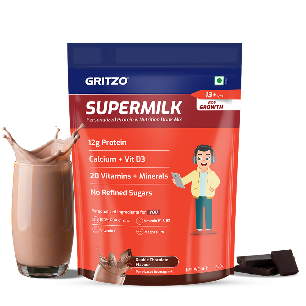 1 - Supermilk Overall Growth for Boy 13+ years, 800 g Double Chocolate 13+ Yrs Boy Overall Growth With Unrefined Sugar