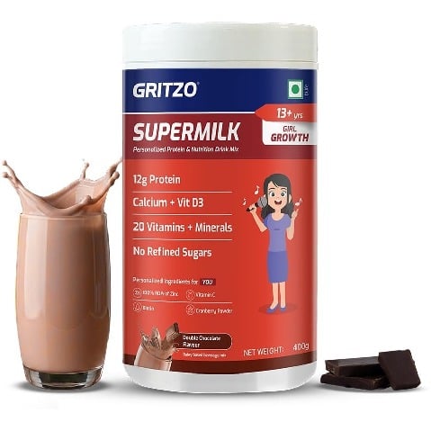 1 - Supermilk Gritzo Growth for Girl 13+ years, 400 g Double Chocolate