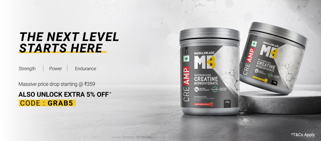 Creatine CreAMP Range - Massive Price Drop - Starting @ 359 + Extra 5% off W/Code: GRAB5