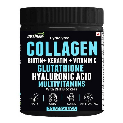 2 - NutriJa Collagen with Glutathione Hyaluronic Acid & DHT Blockers,  240 g  Unflavoured 