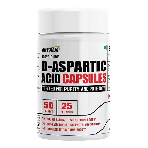 1 - NutriJa D-Aspartic Acid (DAA) Powder, 50 g Unflavoured