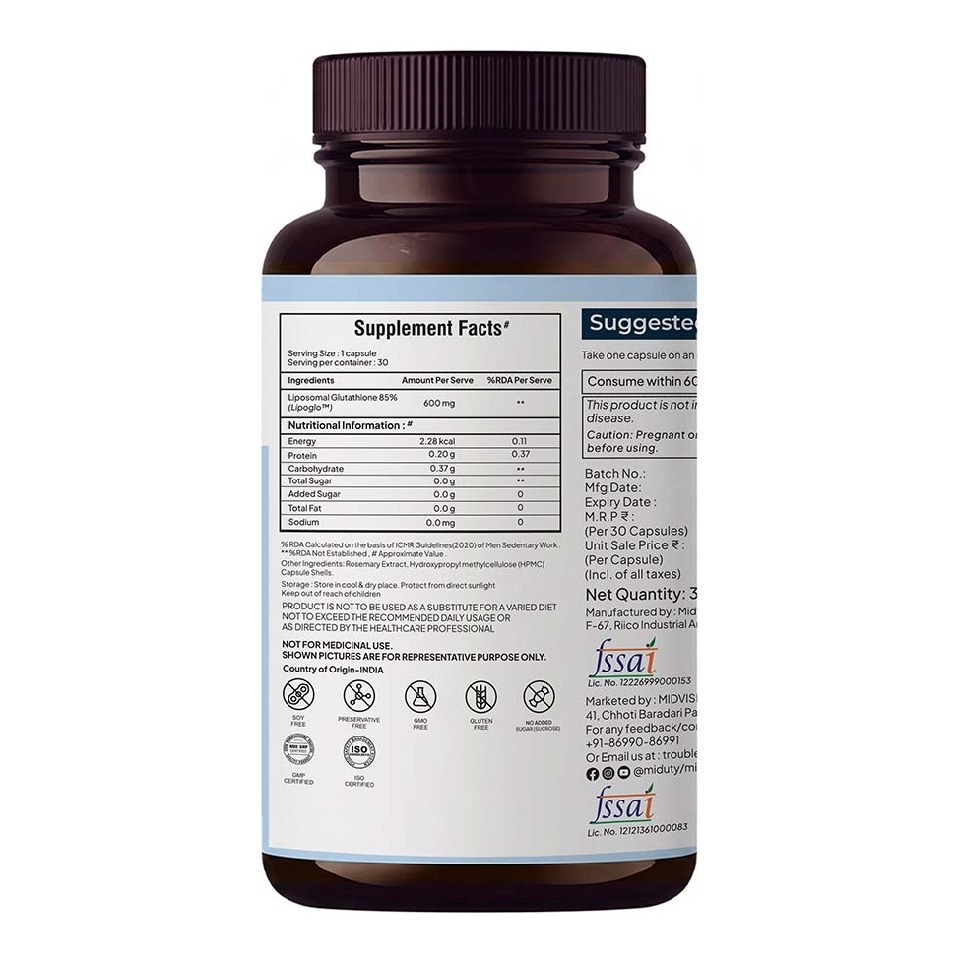 glutathione rda value Healthy Hey L-Glutathione Vegetable Capsule: Buy bottle of 60.0 vegicaps at best price in India hk vitals Glutathione (Orange, 15