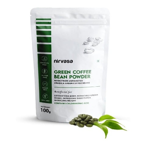 1 - Nirvasa Green Coffee Bean Powder, 100 g Unroasted