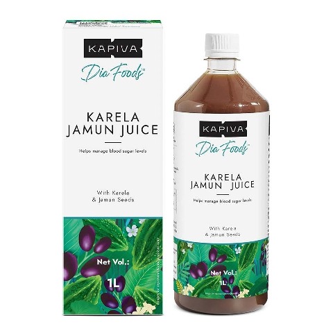 1 - Kapiva Karela Jamun Juice (Supports Healthy Blood Sugar),  Unflavoured  1 L 