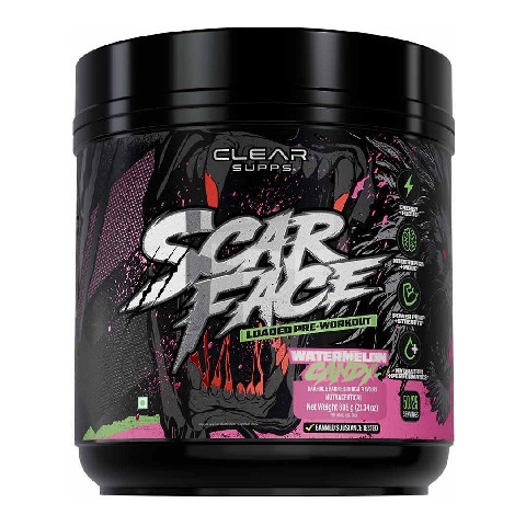 1 - Clear Supps Scarface Loaded Pre Workout,  1.33 lb  Watermelon Candy 