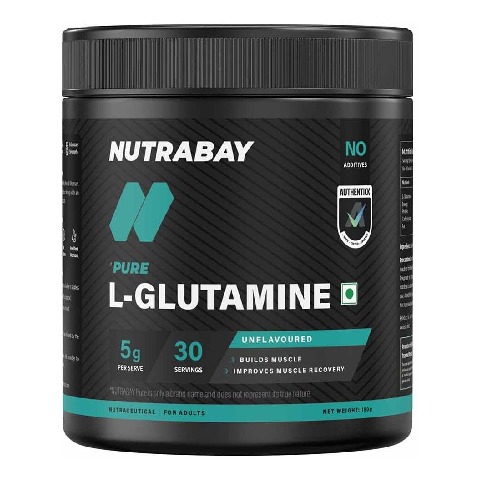 1 - Nutrabay Pure L-Glutamine Amino Acid, 0.33 lb Unflavoured